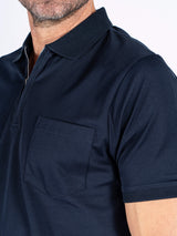 Sailor polo med brystlomme i navy