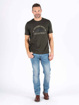 Caden t-shirt med print I grøn