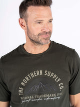 Caden t-shirt med print I grøn