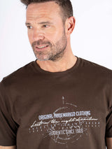 Caden t-shirt med print I brun