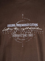Caden t-shirt med print I brun