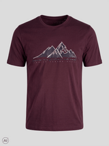 Caden t-shirt med print I vinrød