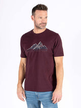 Caden t-shirt med print I vinrød