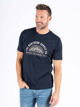 Caden t-shirt med print I navy