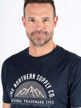 Caden t-shirt med print I navy