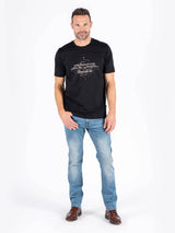 Caden t-shirt med print I sort