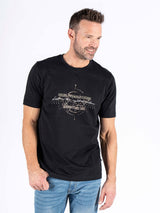 Caden t-shirt med print I sort