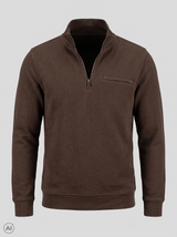 Tony Zip sweat I brun