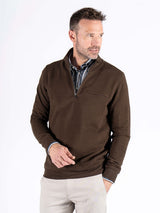 Tony Zip sweat I brun