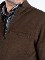 Tony Zip sweat I brun