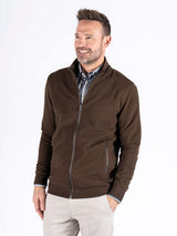 Tony sweat cardigan I brun