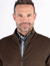 Tony sweat cardigan I brun