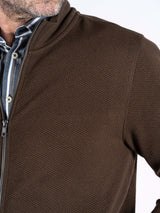 Tony sweat cardigan I brun