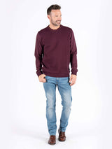 Carlton sweat o-neck I vinrød