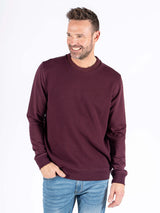 Carlton sweat o-neck I vinrød