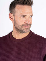 Carlton sweat o-neck I vinrød