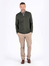 Carlton sweat cardigan I grøn