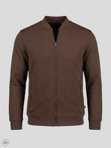 Carlton sweat cardigan I brun