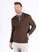 Carlton sweat cardigan I brun