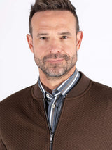 Carlton sweat cardigan I brun