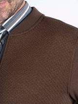 Carlton sweat cardigan I brun