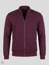 Carlton sweat cardigan I vinrød