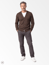 Dillon sweat cardigan I brun