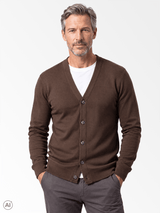 Dillon sweat cardigan I brun