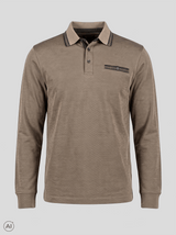 Origon langærmet polo I sand PLUSSIZE