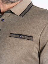 Origon langærmet polo I sand PLUSSIZE