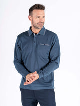 Origon langærmet polo I navy PLUSSIZE