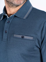 Origon langærmet polo I navy PLUSSIZE