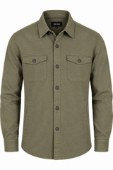 Halton overshirt / hørskjorte I grøn