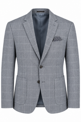 Malthe blazer I navy med skygge tern