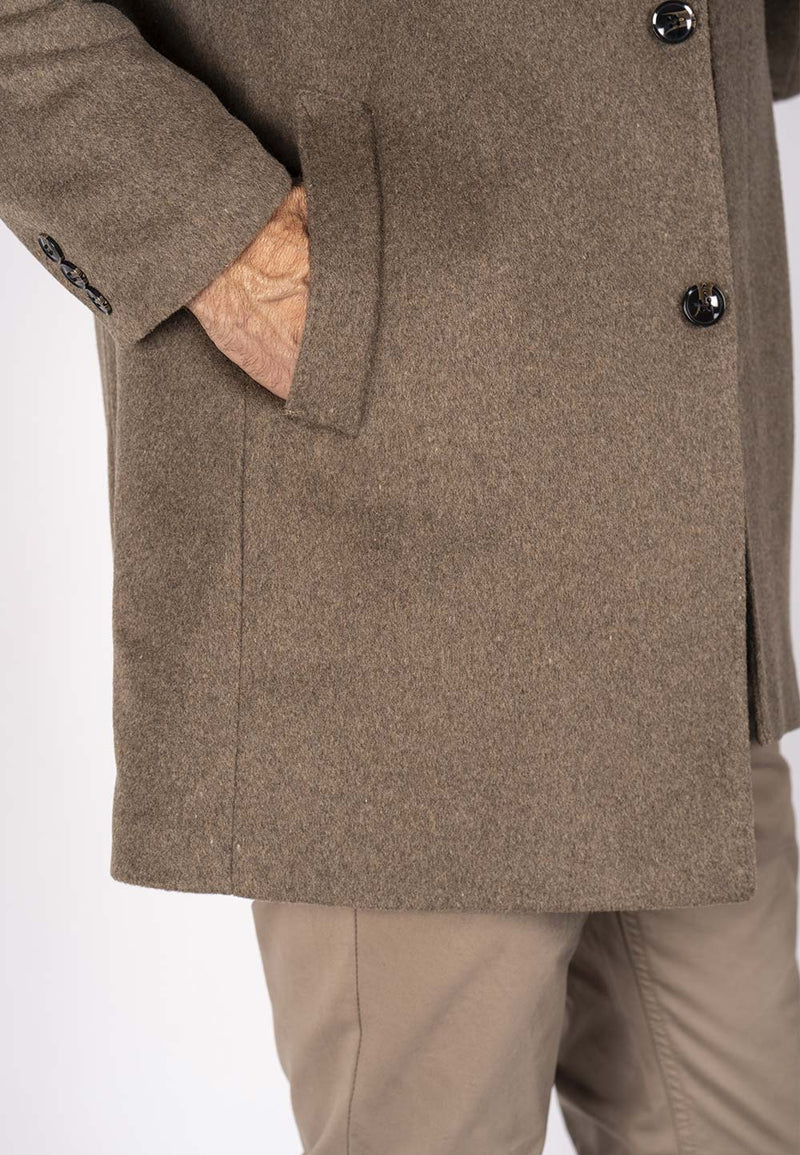 Bogart uldfrakke i brun