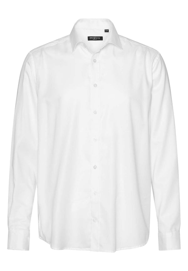 strygefri bomulds skjorte i hvid